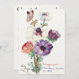  Floral Happy Nieuwjaar Feestdagenkaart