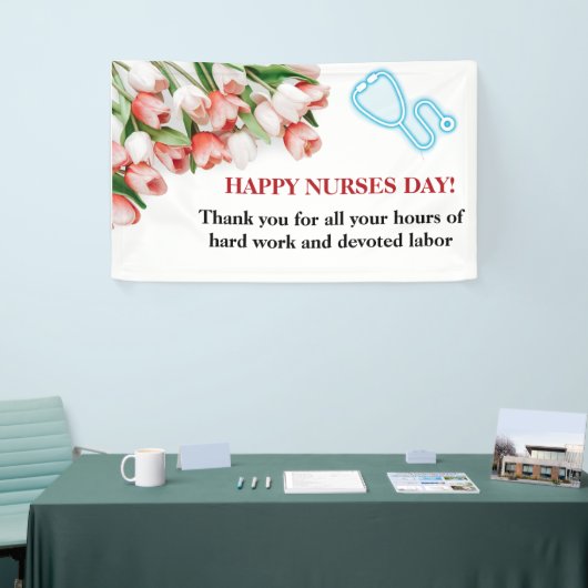 Floral Happy Nurses Day Banner (Beurs)