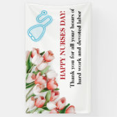 Floral Happy Nurses Day Banner (Verticaal)