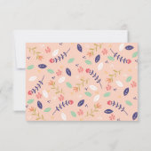 Floral Happy Pasgeborenkaart Kaart (Achterkant)