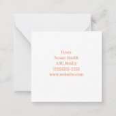 Floral Happy Thanksgiving Notitiekaartje (Achterkant)