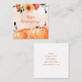 Floral Happy Thanksgiving Notitiekaartje (Voorkant / Achterkant)