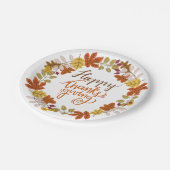 Floral Happy Thanksgiving-tablet Papieren Bordje (Gekanteld)