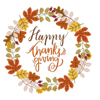 Floral Happy Thanksgiving-tablet Papieren Bordje