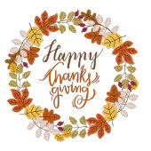 Floral Happy Thanksgiving-tablet Papieren Bordje