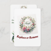 Floral Harmony Bedankt Post-cards (Voorkant / Achterkant)