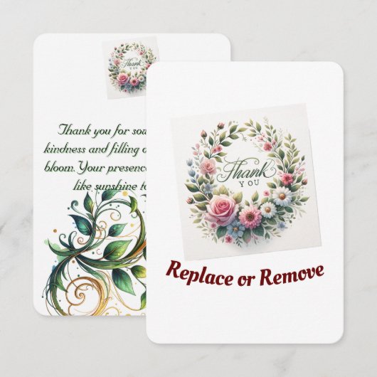 Floral Harmony Bedankt Post-cards (Voorkant / Achterkant)