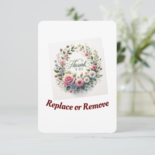 Floral Harmony Bedankt Post-cards (Staand voorkant)