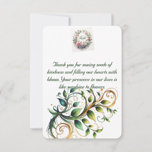 Floral Harmony Bedankt Post-cards (Achterkant)