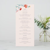 Floral Harmony Flat Menu (Staand voorkant)