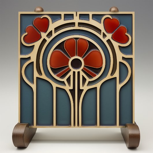 Floral Harmony geometrische Tegel Tegeltje