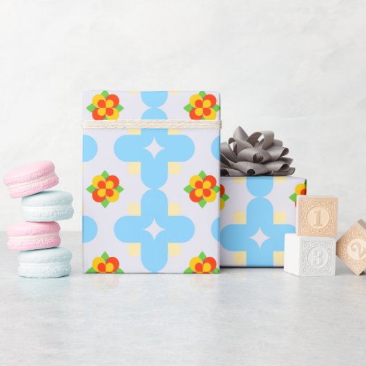 Floral Harmony – Hibiscus geïnspireerd Cadeaupapier (Baby Shower)