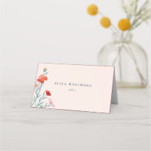 Floral Harmony Place Card