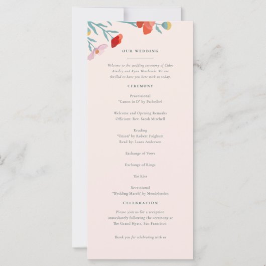 Floral Harmony-programma (Voorkant)