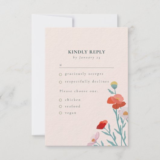 Floral Harmony RSVP Kaartje (Voorkant)