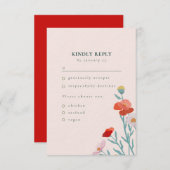 Floral Harmony RSVP Kaartje (Voorkant / Achterkant)