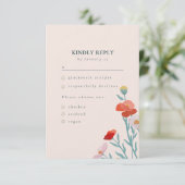 Floral Harmony RSVP Kaartje (Staand voorkant)