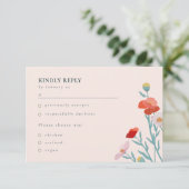 Floral Harmony RSVP Kaartje (Staand voorkant)