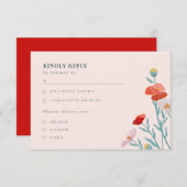 Floral Harmony RSVP Kaartje (Voorkant / Achterkant)