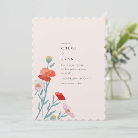 Floral Harmony Save The Date (Staand voorkant)