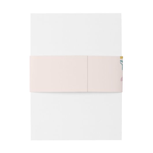 Floral Harmony Uitnodiging Belly Band Uitnodigingen Wikkel (Achterkant Voorbeeld)