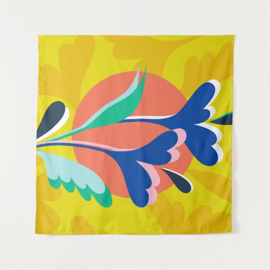 Floral Harmony Wandkleed (Voorkant (horizontaal))