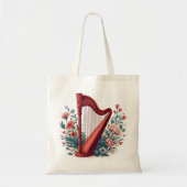 Floral Harp Canvas tas (Voorkant)