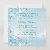 Floral hart Bridal Shower Kaart (Achterkant)