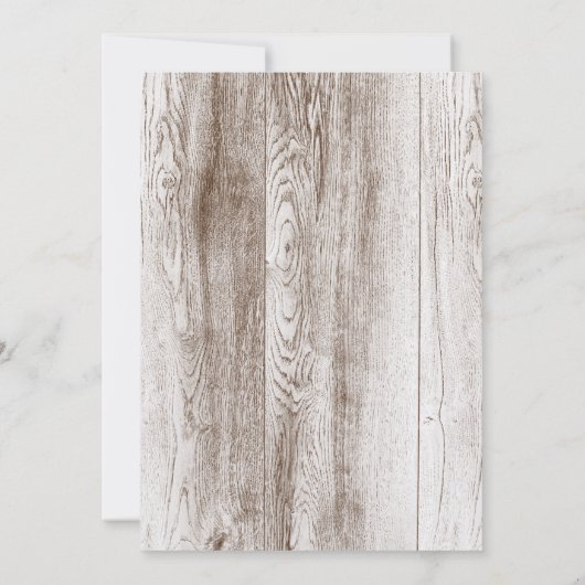 Floral hart bruiloft uitnodigingen | Brown Kraft (Achterkant)