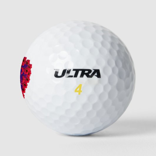 Floral hart golfballen (Logo)