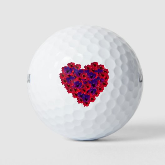 Floral hart golfballen (Voorkant)