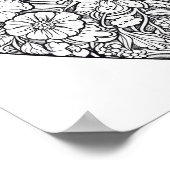 Floral hart kleurend Poster (Hoek)