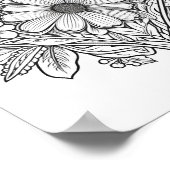 Floral hart kleurend Poster (Hoek)