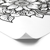 Floral hart kleurend Poster (Hoek)