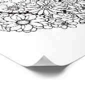 Floral hart kleurend Poster (Hoek)