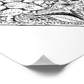 Floral hart kleurend Poster (Hoek)