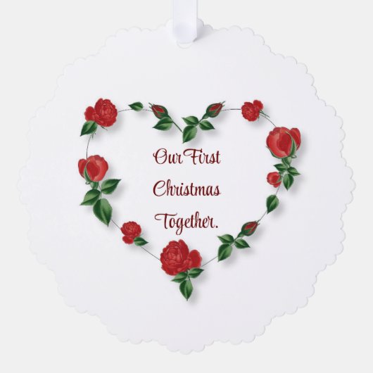 Floral hart papier Ornament Kaart (Voorkant)