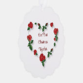 Floral hart papier Ornament Kaart (Rechts)