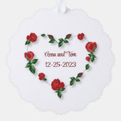 Floral hart papier Ornament Kaart (Achterkant)
