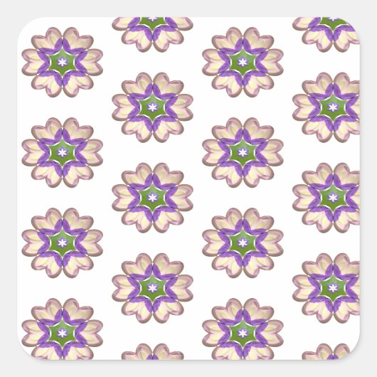 Floral hart Sticker (Voorkant)