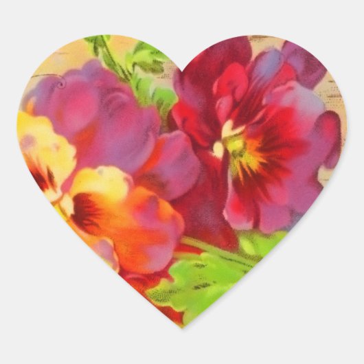  Floral Hart Sticker (Voorkant)