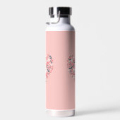 Floral hart Valentijnsdag kaart Waterfles (Rechts)