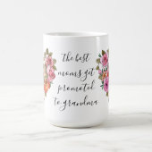 Floral hart, voor de eerste keer grootmoeder) koffiemok (Center)