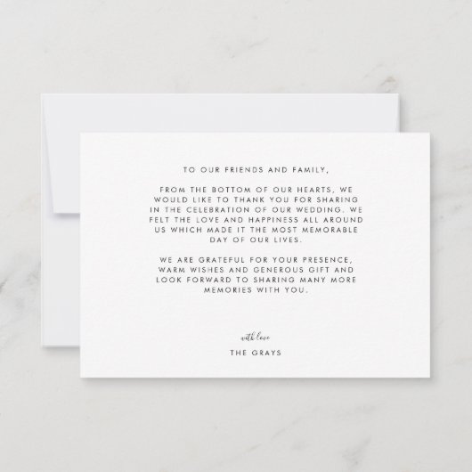 Floral Hartelijk dank | Annabeth RSVP Kaartje (Achterkant)