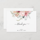 Floral Hartelijk dank | Annabeth RSVP Kaartje (Voorkant / Achterkant)