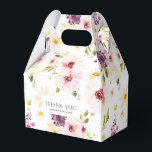 Floral Hartelijk dank Bedankdoosjes<br><div class="desc">Breng tijdloze charme aan uw evenement met deze bloemenweldoosjes. Met een prachtig ontworpen patroon van handgeschilderde bloemen in zacht roze, wit en geel, zijn ze perfect voor het toevoegen van een elegante, gezellige touch aan bruiloften, feesten of speciale vieringen. Een stijlvolle en charmante manier om uw geschenken en traktaties te...</div>