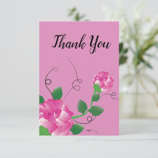 Floral Hartelijk dank Bedankkaart (Staand voorkant)