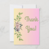 Floral Hartelijk dank Bedankkaart (Voorkant)