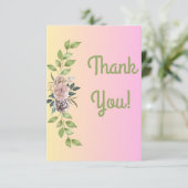 Floral Hartelijk dank Bedankkaart (Staand voorkant)