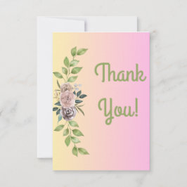 Floral Hartelijk dank Bedankkaart